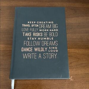 Indigo brown and Gold Inspirational Journal